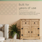 Corona Solid Wood 2-Door 2-Drawer Buffet Sideboard