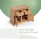 Corona Solid Wood 2-Door 2-Drawer Buffet Sideboard