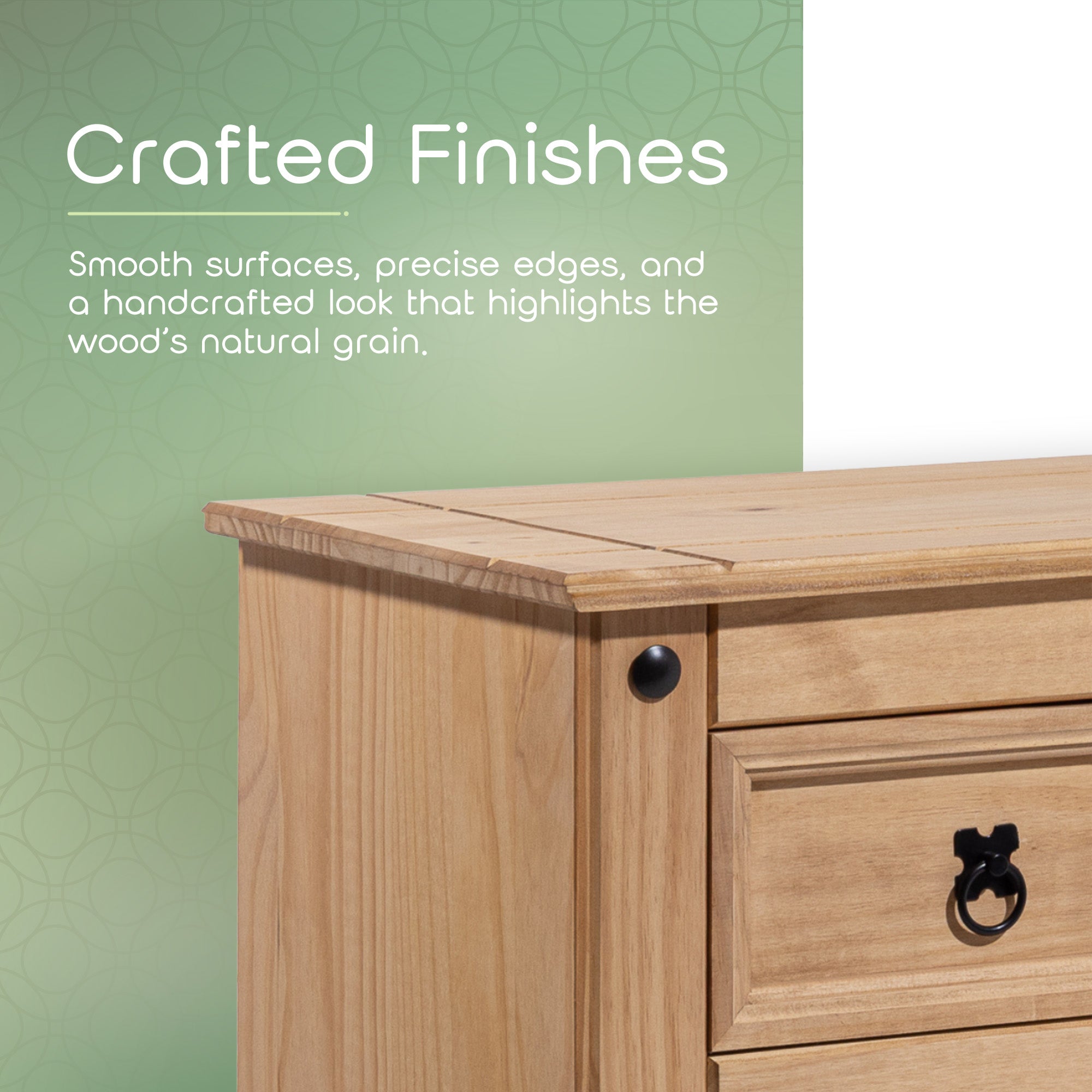 Corona Solid Wood 3-Door 3-Drawer Buffet Sideboard