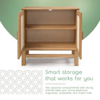Nature Wood & Rattan 2-Door Buffet Sideboard