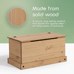 Corona Solid Wood Storage Chest with Safe-Stay Hinged Lid