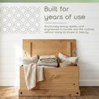Corona Solid Wood Storage Chest with Safe-Stay Hinged Lid