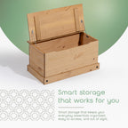 Corona Solid Wood Storage Chest with Safe-Stay Hinged Lid