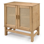 Nature Wood & Rattan 2-Door Buffet Sideboard