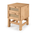 Nature Wooden Nightstand 02 Drawers
