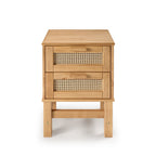 Nature Wooden Nightstand 02 Drawers
