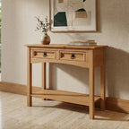 Corona 35" Solid Wood 2-Drawer Console Table