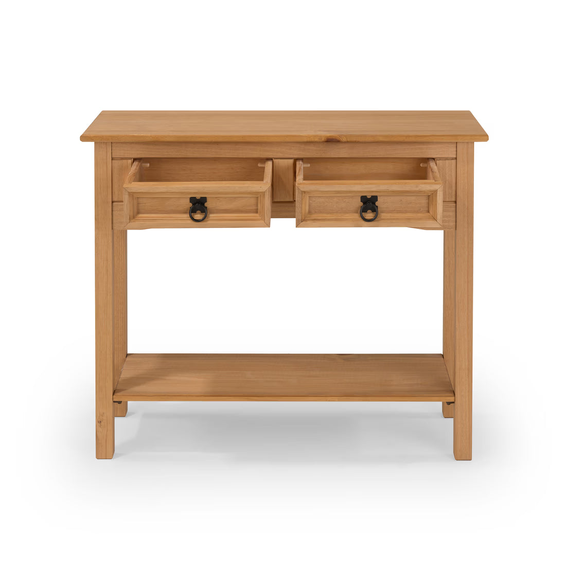 Corona 35" Solid Wood 2-Drawer Console Table