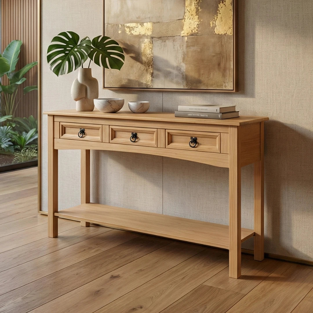 Corona Wooden Console 03 Drawers