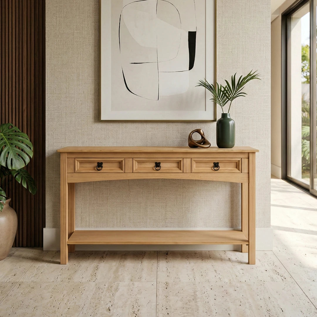 Corona Wooden Console 03 Drawers