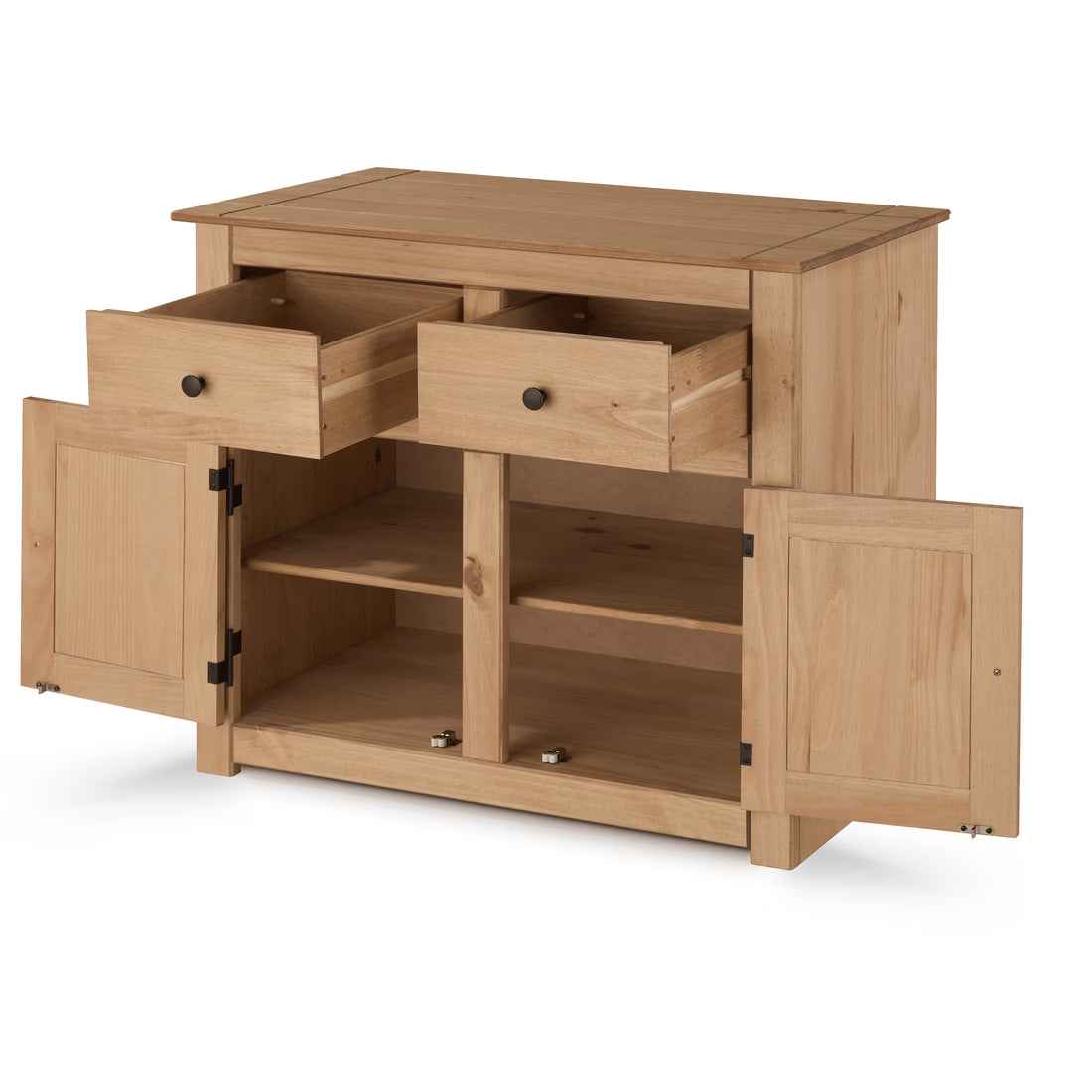 Panama Solid Wood 2-Door 2-Drawer Buffet Sideboard