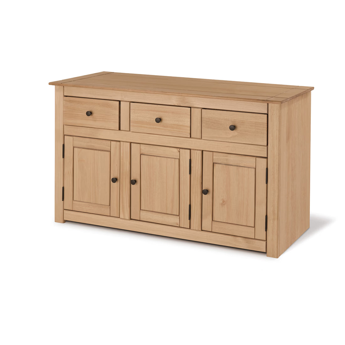 Panama Solid Wood 3-Door 3-Drawer Buffet Sideboard