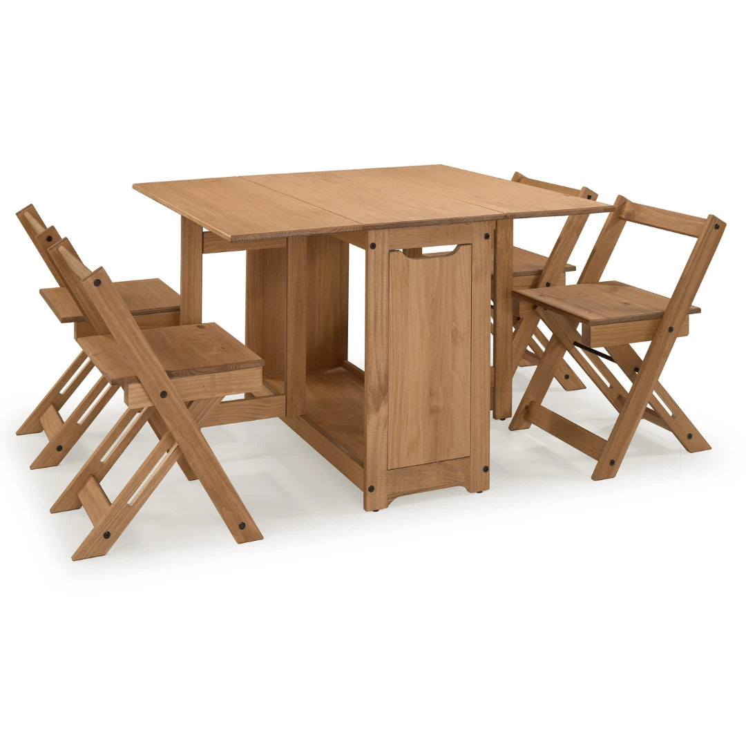 Corona Space Saving Solid Wood Butterfly Dining Set