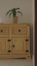 Corona Solid Wood 3-Door 3-Drawer Buffet Sideboard